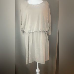 Champagne Relaxed Elastane Mini•Dress XL